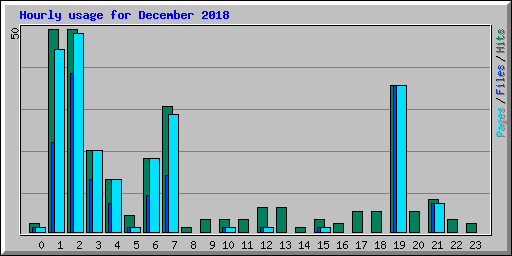 Hourly usage for December 2018