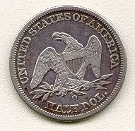 1852 half dollar reverse