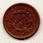 1852 cent reverse