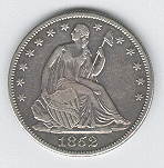 1852-O half dollar obverse