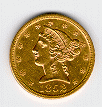 1852 half eagle obverse