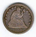 1852 quarter dollar obverse